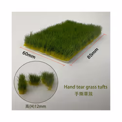 Height 12mm Static Grass Model Hand Tearable Simulated Tuft DIY Model Making Toys for Railway Train - zhonglvse
