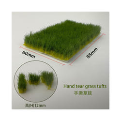 Height 12mm Static Grass Model Hand Tearable Simulated Tuft DIY Model Making Toys for Railway Train - zhonglvse