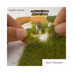 Height 12mm Static Grass Model Hand Tearable Simulated Tuft DIY Model Making Toys for Railway Train - zhonglvse