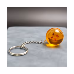 Anime Dragon Ball Keychain Fashion Jewelry Son Goku Vegeta Piccolo Crystal Ball Resin Action Figures - L
