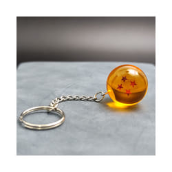 Anime Dragon Ball Keychain Fashion Jewelry Son Goku Vegeta Piccolo Crystal Ball Resin Action Figures - L