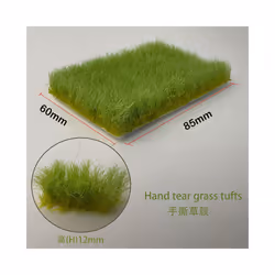 Height 12mm Static Grass Model Hand Tearable Simulated Tuft DIY Model Making Toys for Railway Train - yalvse