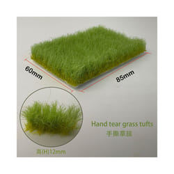 Height 12mm Static Grass Model Hand Tearable Simulated Tuft DIY Model Making Toys for Railway Train - yalvse