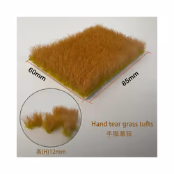 Height 12mm Static Grass Model Hand Tearable Simulated Tuft DIY Model Making Toys for Railway Train - muhuang