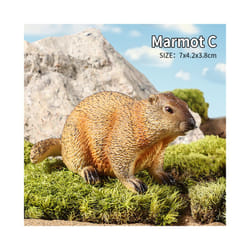 Wild Animals Simulation Rodent Marmot Capybara Model Action Figure Figurine Collection Cute Kid Toy - Marmot C
