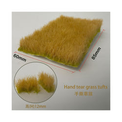 Height 12mm Static Grass Model Hand Tearable Simulated Tuft DIY Model Making Toys for Railway Train - caohuang