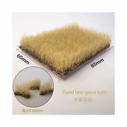 Height 16mm Artificial Grass Tufts Miniature Bushes Plant Cluster For Diy Model Sand Table Scene Garden - qiuhuang