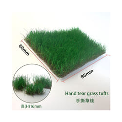Height 16mm Artificial Grass Tufts Miniature Bushes Plant Cluster For Diy Model Sand Table Scene Garden - caoyuanlv
