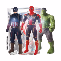 2024 Hulk Ironman Anime Action Figure Toy Christmas Gift Pvc Movable Joints Luminous Doll Collection - 8, 17CM