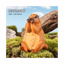 Wild Animals Simulation Rodent Marmot Capybara Model Action Figure Figurine Collection Cute Kid Toy - Marmot B