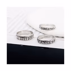 New Anime ONE PIECE Law Monkey D Luffy Portgas D Ace Figure Adjustable Ring Model Toys Collect Cosplay - Ace