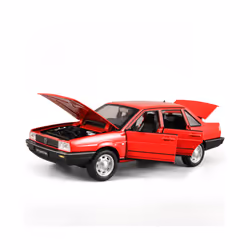 1/24 Alloy Diecast Santana Car Model Toy High Simulation Vehicle with Sound Light Pull Back Collection - Red