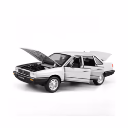 1/24 Alloy Diecast Santana Car Model Toy High Simulation Vehicle with Sound Light Pull Back Collection - White
