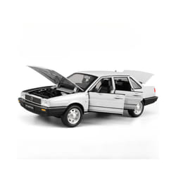 1/24 Alloy Diecast Santana Car Model Toy High Simulation Vehicle with Sound Light Pull Back Collection - White
