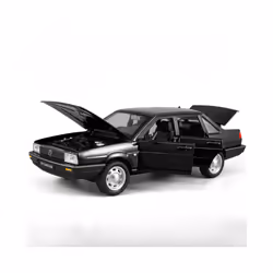 1/24 Alloy Diecast Santana Car Model Toy High Simulation Vehicle with Sound Light Pull Back Collection - Black