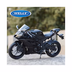 1:12 2020 Yamaha YZF-R6 Black Die Cast Vehicles Collectible Hobbies Motorcycle - Black