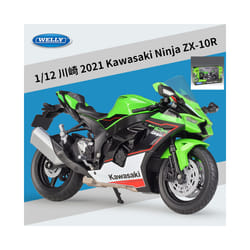 1:12 Kawasaki Ninja ZX-10R Heavy Locomoti Alloy Motorcycle Model Metal - Green retail box