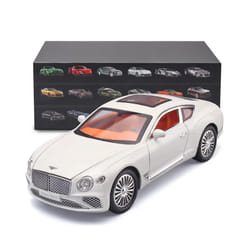 1:24 Continental GT Model Car Alloy Diecast Toy Car Collectible Pull Back Toy Vehicles With - white with box