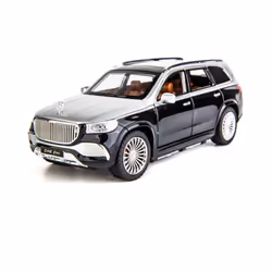1:24 Maybach GLS GLS600 Alloy Luxy Car Model Simulation Diecasts Metal Toy Vehicles Car Model Sound - Black with silvery