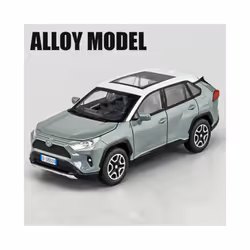 1:32 RAV4 SUV Alloy Car Model Diecast Metal Toy Vehicles Car Model High Simulation Sound and Light Collection - Gray