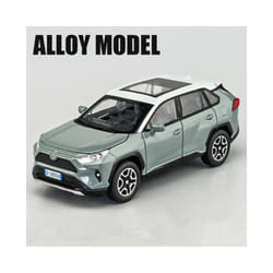 1:32 RAV4 SUV Alloy Car Model Diecast Metal Toy Vehicles Car Model High Simulation Sound and Light Collection - Gray