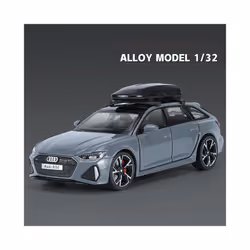 1:32 Audi RS6 Quattro Station Wagon Alloy Model Car Toy Diecasts Metal Casting Sound and Light Car Toys - Gray