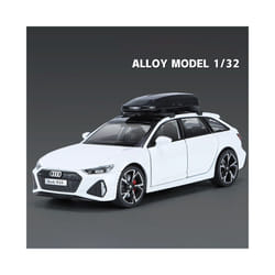1:32 Audi RS6 Quattro Station Wagon Alloy Model Car Toy Diecasts Metal Casting Sound and Light Car Toys - White