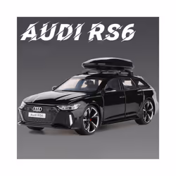 1:32 Audi RS6 Quattro Station Wagon Alloy Model Car Toy Diecasts Metal Casting Sound and Light Car Toys - Black