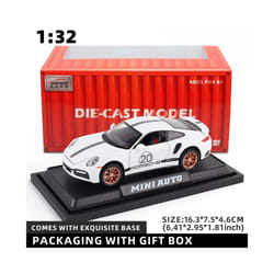 1:32 Porsche 911 GT3 RS Egghell White 1/32 Scale Diecast Metal Model Toy Sports Car - white with box