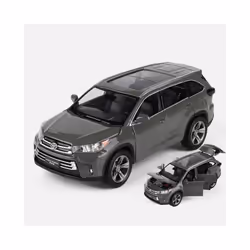 1:32 Toyota Highlander SUV Alloy Car Model Diecasts & Toy Metal Off-road Vehicles Car Model High Simulation - Gray