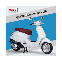 Maisto 1:12 Vespa Primavera 150 Alloy Motorcycle Model Simulation Diecast - White