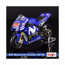 Maisto 1:18 2018 Moto GP18 Ducati Desmosedici Alloy Die Cast Motorcycle - 2018 Yamaha 25