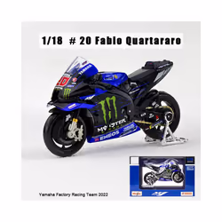 Maisto 1:18 2022 Ducati Pramac Racing #5 Zarco #89 Martin Licensed Simulation - 20 Fabio Quartararo