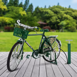 1/10 Scale Bike Model, Diecast Mini, Alloy Classical Bike Toy Metal Bike Vintage for Home Indoor