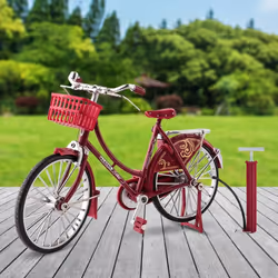 1/10 Scale Bike Model, Diecast Mini, Alloy Classical Bike Toy Metal Bike Vintage for Home Indoor