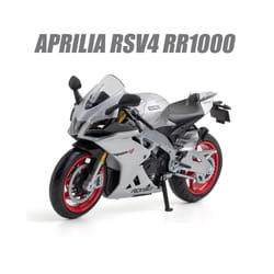 1/12 Aprilia RSV4 RR1000 Toy Motorcycle RMZ City Diecast Metal Miniature Model 1:12 Racing Super Sport - Silver