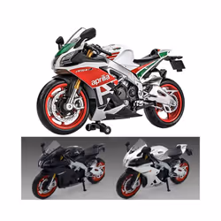 1/12 Aprilia RSV4 RR1000 Toy Motorcycle RMZ City Diecast Metal Miniature Model 1:12 Racing Super Sport - Silver
