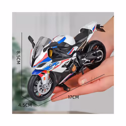 1/12 BMW S1000RR Motorcycle Toy 1:12 RMZ City Diecast Metal Racing Model Super Sport Miniature Collection - Red With Box