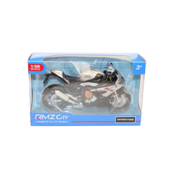 1/12 BMW S1000RR Motorcycle Toy 1:12 RMZ City Diecast Metal Racing Model Super Sport Miniature Collection - Silver With Box