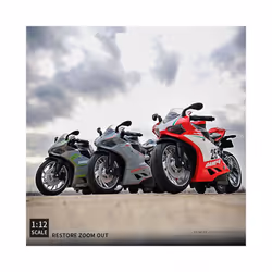1/12 Ducati Racing Motorcycles Model Diecasts Alloy Metal Motorcycle Model - Red Foam box