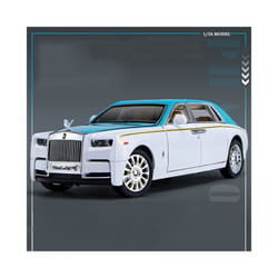 1/24 Rolls Royce Phantom Diecast Toy Cars Model Simulated Pull Back Limousine Zinc Alloy Metal Toy Car - Blue
