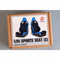 1/24 Resin Retrofit For Car Models Hobby HD03-0521 Sports Seats  Hand-made Models Resin Racing Car Seats