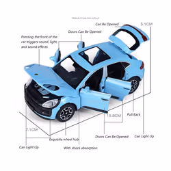 1/32 Macan T SUV Car Model Zinc Alloy Diecast Simulation Toy with Sound Light Pull Back Collecte Decorates - Red