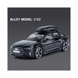 1/32 Audi RS6 Avant Alloy Station Wagon Car Model Diecasts Metal Toy Sports Car Model Simulation Sound - Black