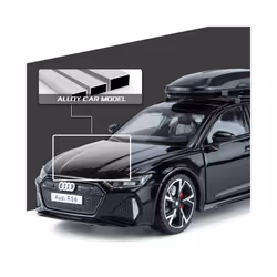 1/32 Audi RS6 Avant Alloy Station Wagon Car Model Diecasts Metal Toy Sports Car Model Simulation Sound - Black