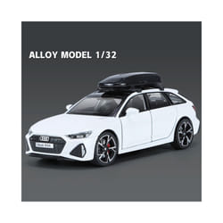 1/32 Audi RS6 Avant Alloy Station Wagon Car Model Diecasts Metal Toy Sports Car Model Simulation Sound - White