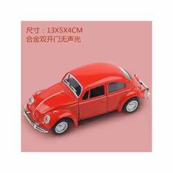 1/36 Scale Diecast Metal Pull Back Action Drives Car Forward Car Model Toy  Christmas Birthday Gifts - Red