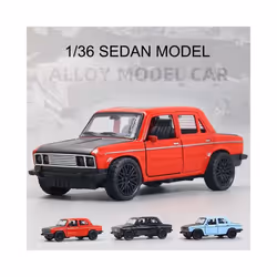 1/36 Simulation Kids Lada Toy Car Model Pull Back Alloy Die Cast Vehicles Gifts For Boy Children - SKY BLUE