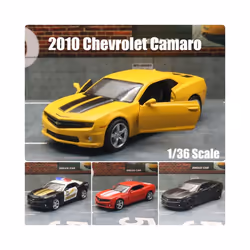 1/36 Chevrolet Camaro Super Sport Toy Car Model 5'' 1:36 RMZ CiTY Diecast Miniature Vehicle Pull Back - Matte Black