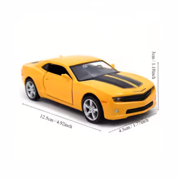 1/36 Chevrolet Camaro Super Sport Toy Car Model 5'' 1:36 RMZ CiTY Diecast Miniature Vehicle Pull Back - Matte Black